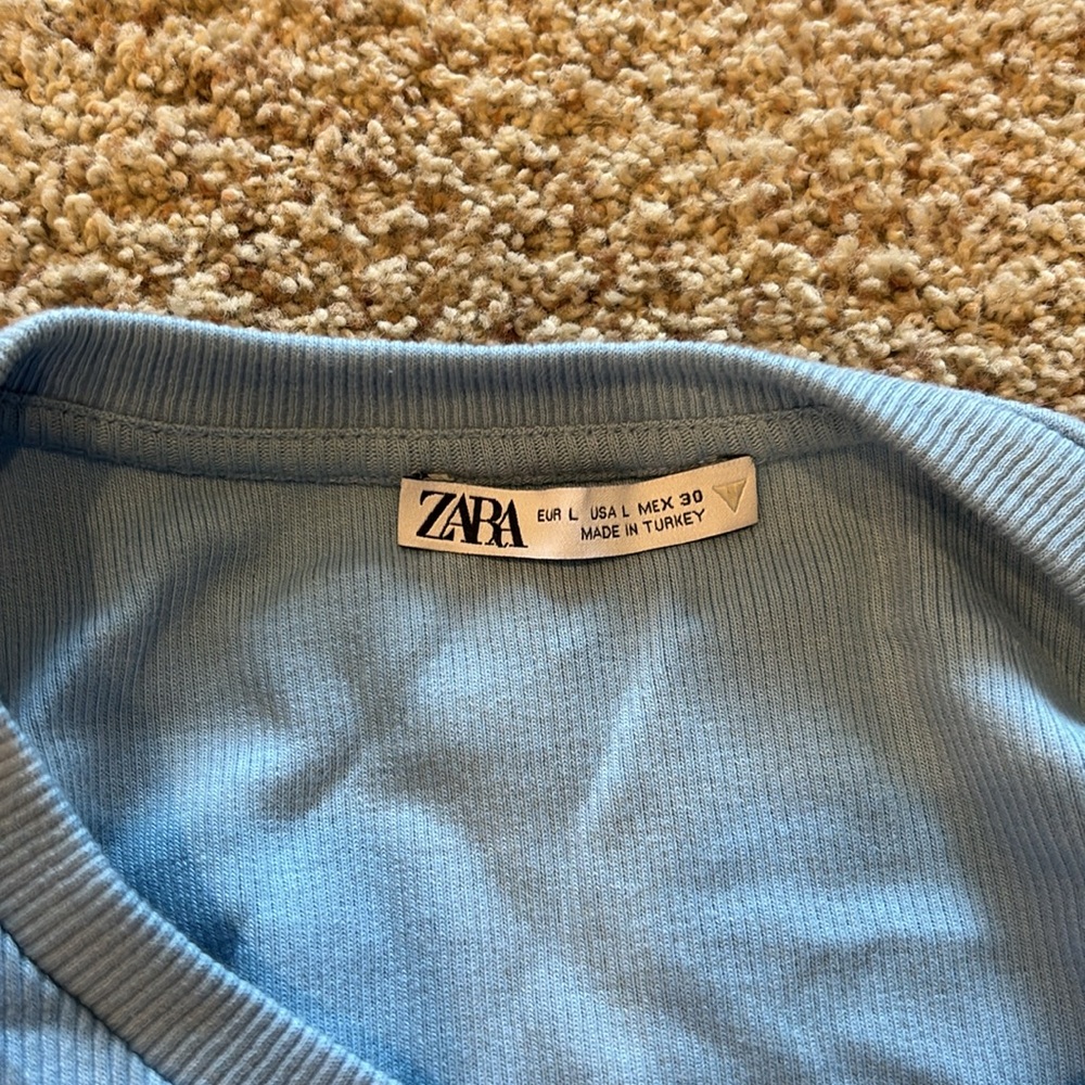 Blue ruffle Zara top - Picture 3 of 3
